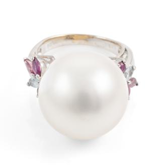 16.1mm South Sea Pearl & Mixed-Gem Ring