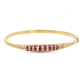 Ruby and Diamond Bangle