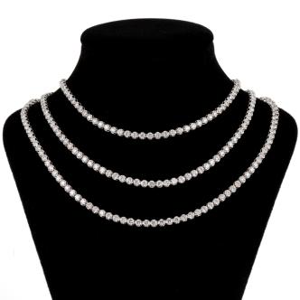21.00ct Diamond Tennis Necklace