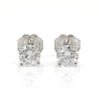 0.80ct Diamond Studs GIA D IF