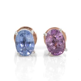2.15ct Ceylon Sapphire Stud Earrings