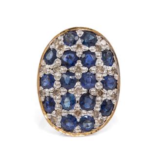 2.40ct Sapphire and Diamond Ring