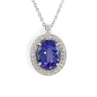 5.88ct Tanzanite and Diamond Pendant
