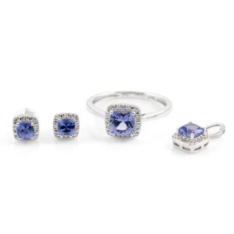 Tanzanite Ring, Earring & Pendant set