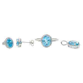 Topaz Ring, Earrings & Pendant Set