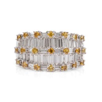 2.75ct yellow & white Diamond Dress Ring