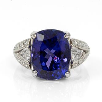 9.43ct Tanzanite and Diamond Ring