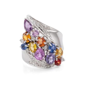 3.72ct Sapphire and Diamond Ring