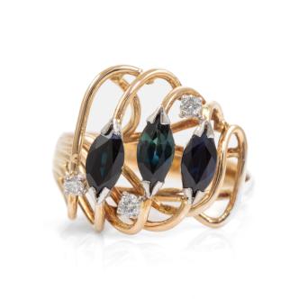 1.00ct Sapphire and Diamond Ring