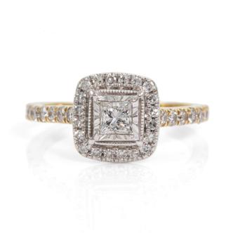 0.60ct Diamond Halo Ring