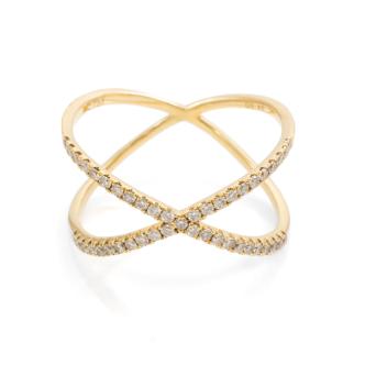 0.46ct Diamond Crossover Ring