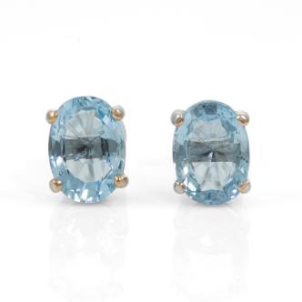 2.76ct Aquamarine Stud Earrings