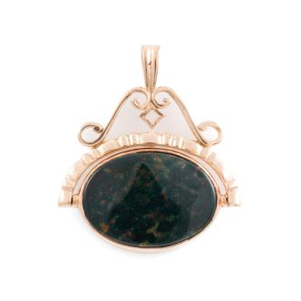 Onyx and Blood Stone Pendant