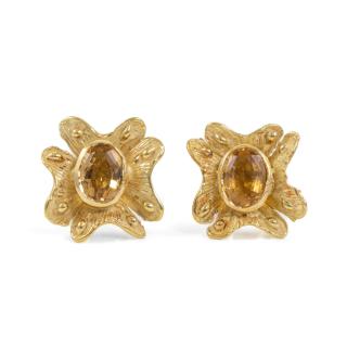 1.80ct Yellow Topaz Earrings