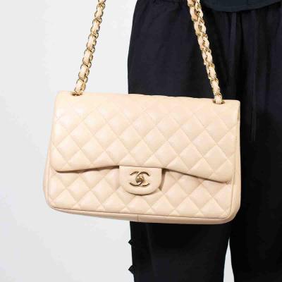 Chanel Big Matelasse Ram Leather Double Flap